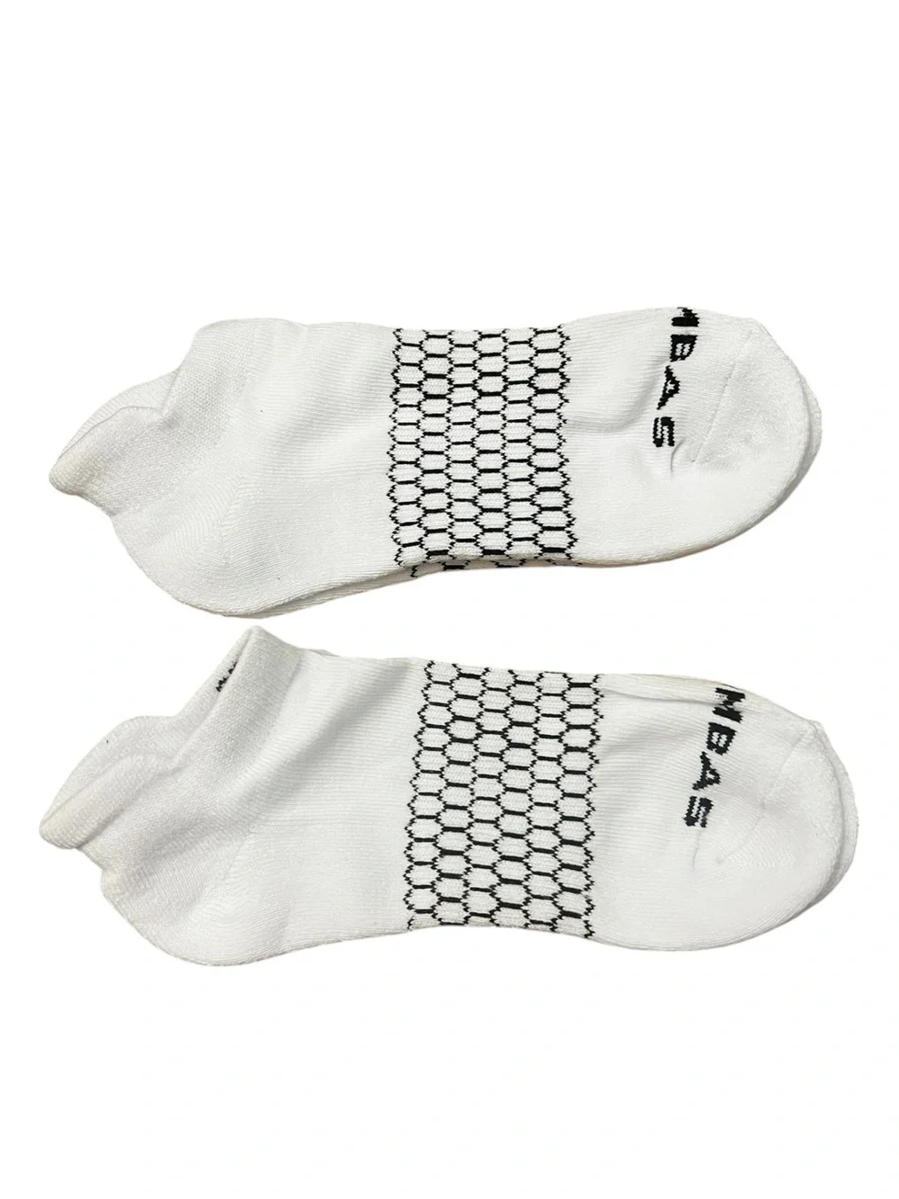 Set of 2 Bombas Women’s Solids White Ankle Socks M Comfort Cotton Blend Casual